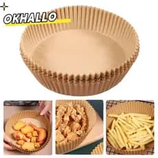 OKHALLO 20/50/100 Unidades De Papel Para Cozimento , Descartável Fritadeira A Ar À Prova De Óleo , Forro Antiaderente D'