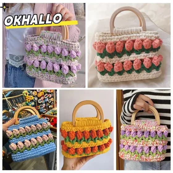 Alça De Anel OKHALLO D , Alças De Bolsa Coloridas Diy , Durável Com Em Forma De