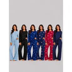 Pijama De Frio Feminino Longo Peluciado Confortável Estampas Variadas