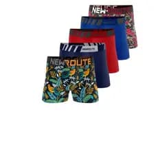 Kit 10 Cueca Box Cuecas Boxer New Route Masculino Microfibra