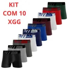 Kit 10 Cuecas Box Boxer New Route De Microfibra Adulto