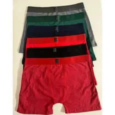 Kit 4 Cuecas Boxer Algodao Premium Cueca Box Lisa Cotton