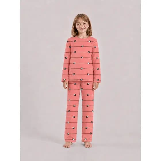 Pijama Infantil Suede Estampado Inverno Menina Quentinho Macio