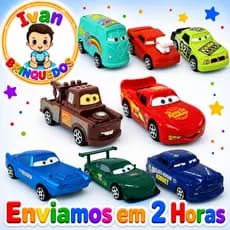 Carros Relâmpago Coleção Macqueen Kit 8 ou 6 Carrinhos Filme Carros 3 Miniatura Brinquedo infantil Crianças e Bebê