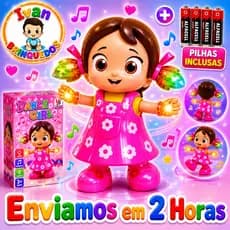 Brinquedo Boneca Fofa Dança Dançarina Músical Infantil Dance Girl Com Luzes E Som