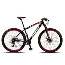 Bicicleta Aro 29 Ravok Alumínio 27 Velocidades Freios Hidraulicos Suspensao K7 MountainBike