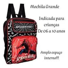 Mochila Escolar De Costa Grande Infantil Menina e menino Personagens