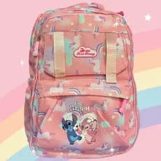 Mochila Escolar Stitch Costas Grande Volta As Aulas Promoção