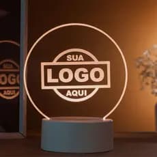 Luminária Abajur personalizada sua logo empresa - troféu homenagem