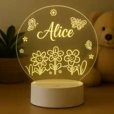 Luminária LED 3D Personalizada com nome Alice – Abajur Infantil Decorativo Quarto Infantil