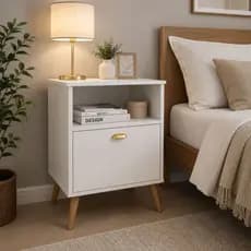 PROMOCAO Criado Mudo Mesa Cabeceira Gaveta Compacta Ideal Nicho Quarto Moderno Decoração Retrô