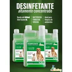Ultra Desinfetante Concentrado Bactericida Quaternario Amonia para Pet e Casa-Rende 500lts Be Dog
