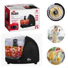Mini Processador De Alimentos 500ml Elétrico Pica Alimentos Cor Preto
