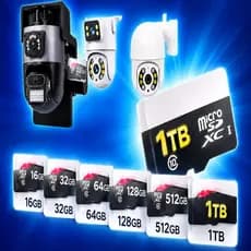 Cartão Micro SD Ultra Classe 10 64GB-512GB 1TB c/Adaptador p/Celular,Câmera e Segurança