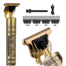 Maquina De Barbear Cabelo Barba Marca Dragão Profissional Recarregável  Acabamento Perfeito