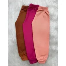 Kit 3 Calça de Moletom Menina Infantil Feminina Sortidas Verão Leves e Confortáveis
