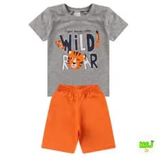 Kit Infantil Menino Conjunto Masculino 1 Camiseta + 1 Bermuda Infantil Menino Primavera Verão 1 ao 14 anos Menino Algodão