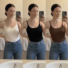 Regata Canelada Caseira Aniversário Feminina Casual Lisa Blusa Básica Camiseta bonita