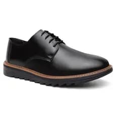 Sapato Masculino Oxford Derby de Couro Inglês Casual Elegante e Moderno Sport Fino Solado Costurado Palmilha Confortável