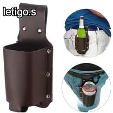 [LETIGO] Coldre De Cintura Para Garrafa De Cerveja , Bolsa De Cinto De Couro PU Estilo Pendurado Na , Portátil