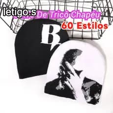 [LETIGO] Chapéu De Malha Acrílica De Lã Y2K Vintage Feminino Gorro Quente De Inverno Harajuku Hip Hop Casual Skulli