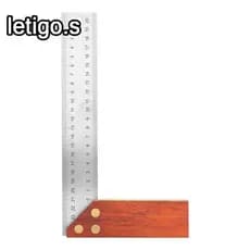 [LETIGO] Régua Quadrada De Medição , De Ângulo Reto De Aço Inoxidável Com 250 Mm De Comprimento , Cor Vermelha Prateada