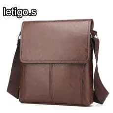 [LETIGO] Bolsas De Ombro Masculinas , Crossbody Quadradas De Couro PU , Bolsa Portátil Para Telefone Pequena Essencial