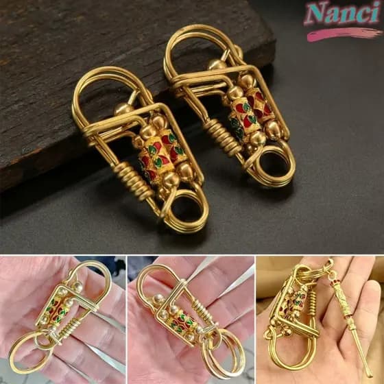 Chaveiro NANCI Birdie Keyring , De Latão Feito À Mão Enrolamento De Arame