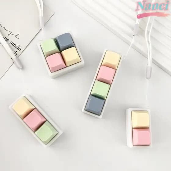 Teclado De Dedo NANCI , Chaveiro Com Botão Chave De 2/3/4 Teclas , Brinquedo De Descompressão Para Alívio De Estresse