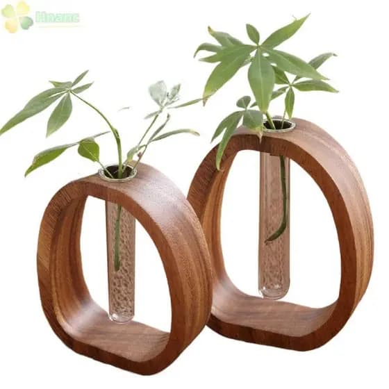 HNANC Vaso De Flores Sólido , Em Forma De Tubo De Ensaio Ornamentos Hidropônico Vidro