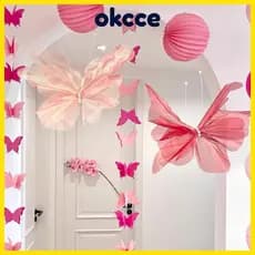 OKCCE Flores Artificiais De Borboleta , Seda , Grande , Cabeça De Flor Gigante Colorida De 50 Cm