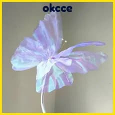 🌺🌺 OKCCE Flores Artificiais De Borboleta , Seda , Grande , Cabeça De Flor Colorida De 50 Cm
