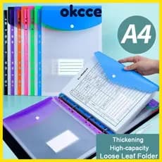 OKCCE 6 Pastas De Pasta , Bolso PP , Envelopes A4 , Bolsos Perfurados De Grande Capacidade , Arquivos Escolares
