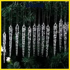 OKCCE 12 Peças De Decorações De Gelo , Pingentes Pendurados De Cristal , Enfeites De Árvore De Natal , Acrílico