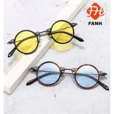 FANHUI Óculos De Sol Redondos Pequenos Retro Gradiente Lentes De Condução