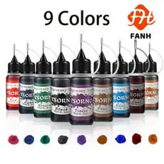 Tintas Comuns Falsas Semipermanentes FANHUI , Tinta Brilhante Para Arte Corporal Tatuagens Temporárias DIY , Materiais D