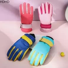 HDHD Crianças Luvas De Esqui Inverno Meninos Meninas Impermeáveis Grossos Quentes