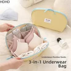 Bolsa De Armazenamento De Roupas Íntimas HDHD , Portátil Com Função De Compressão , Organizador De Viagem Multiuso