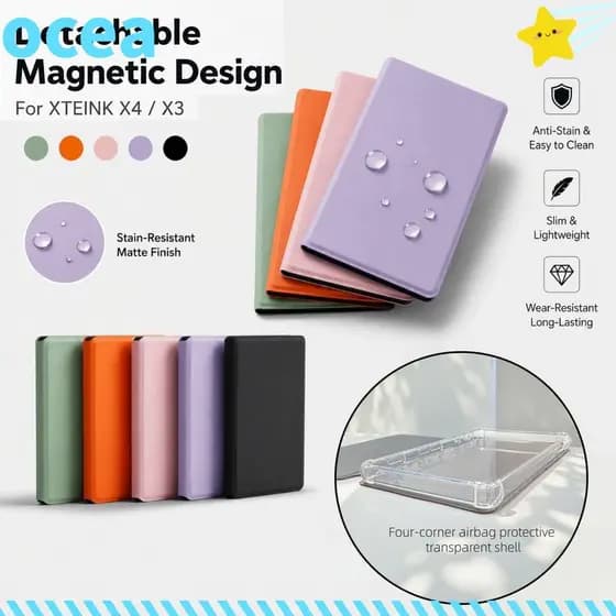 Capa Protetora OCEA , Leitor De E-Book De Superfície De Couro PU Resistente A Arranhões À Prova D'água , Para XTEINK X4