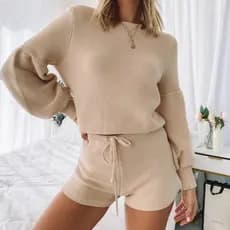 Conjunto de Suéter em Cores Macaron para Meninas, Moda de Verão Europeia e Americana, Novidade de 2026