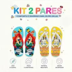Kit 2 Pares chinelo infantil  Sortido Personagens Leves Macio Lançamentos Pares Mais Vendido Shopee Confortável Econômic