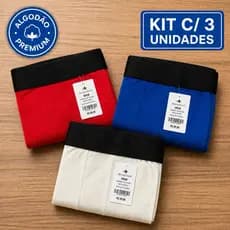 kit 3 cueca Boxer, box, Masculina de algodão, altissima qualidade.