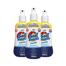 Kit 3 Repelentes De Insetos Spray Sai! Inseto Family 4H Nutriex 200ml