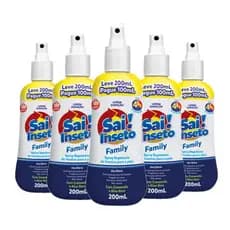 Kit 5 Repelentes De Insetos Spray Sai! Inseto Family Kids 4H Nutriex 200ml
