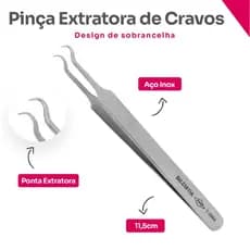 Pinça Tira Cravos Extrair Removedor de Cravos Aço Inox Dilcintia