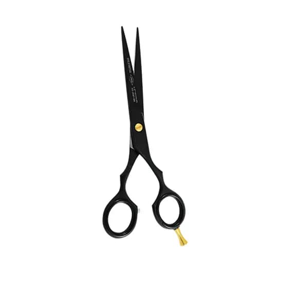 Tesoura Para Cabelos, Corte Fio Navalha 6.0" Aço Inox Japones na Cor Preta