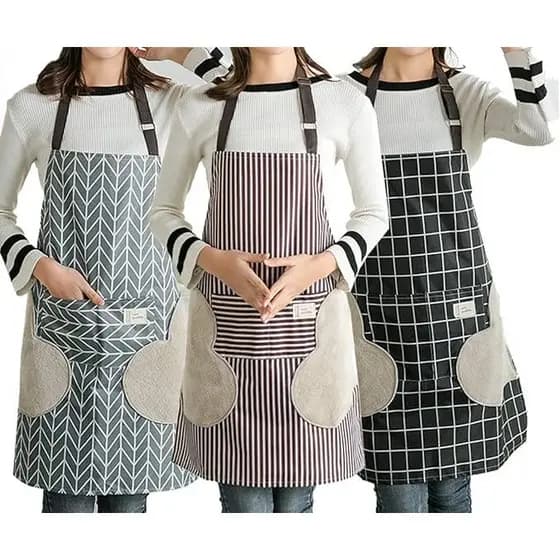 KIT 2 Avental De Cozinha A prova D' Água Impermeável - cores diversas Mania