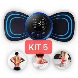 KIT  5 Mini Massageador Elétrico Portátil Cervical EMS Pratico