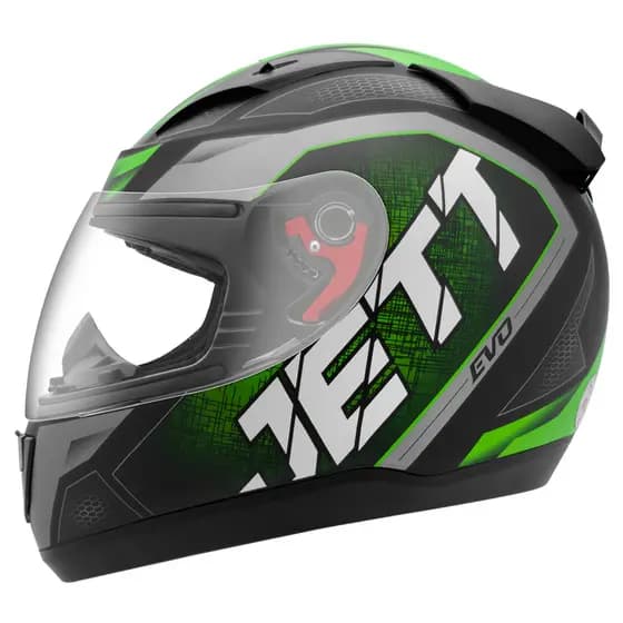 Capacete Moto Fechado Pro Tork Jett Evo Line Fosco Viseira Cristal Integral Feminino Masculino