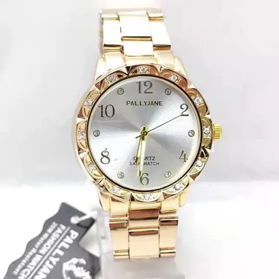 🔥OFERTA🔥Relógio Feminino Dourado Banhada a Ouro 18k A Prova D'água de Quartzo em Aço Inoxidável Casual Pallyjane Guke- *